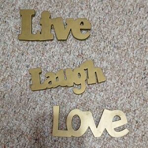 Gold Decorative Wall Words